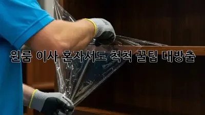 원룸 이사, 혼자서도 척척! 꿀팁 대방출 ✨